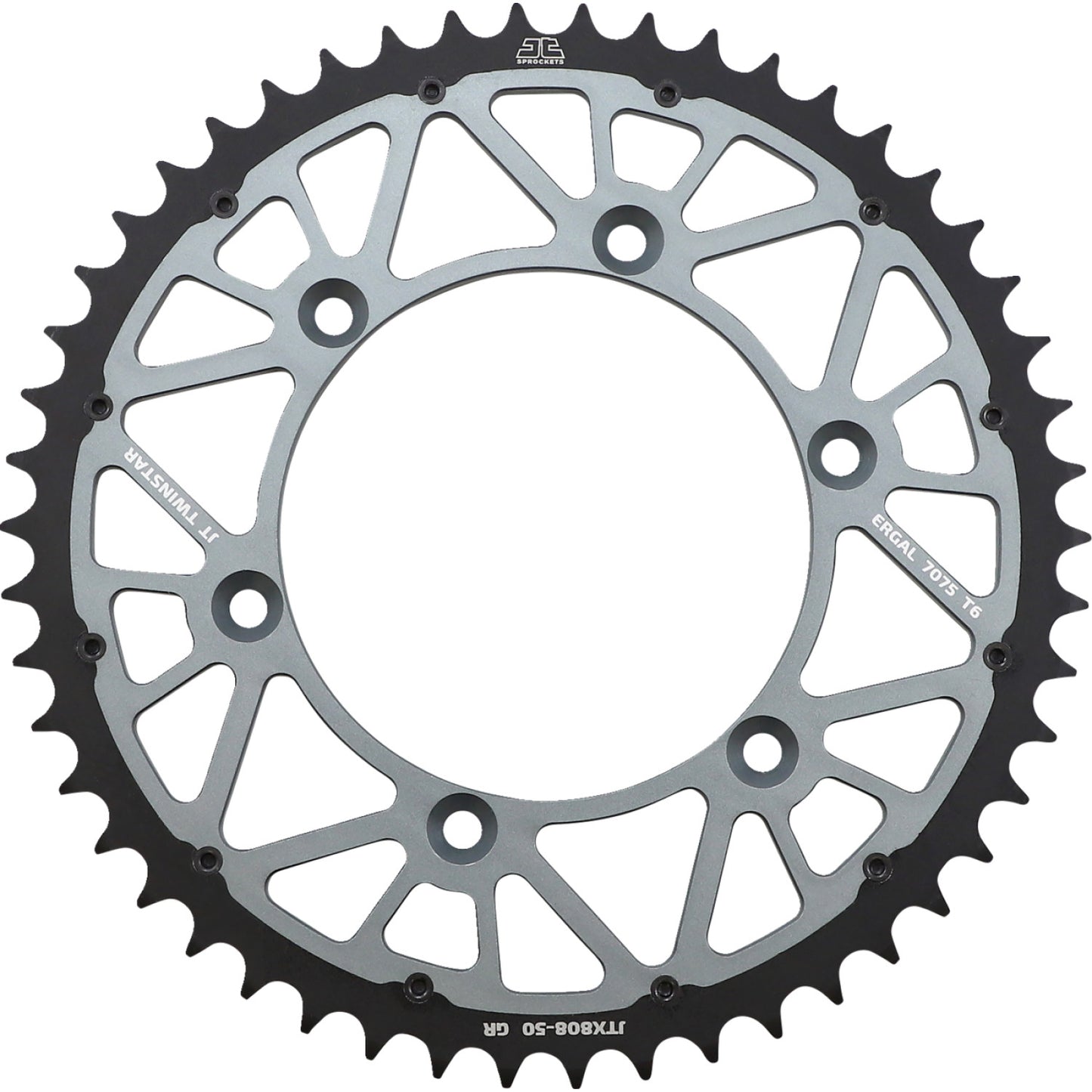 JT SPROCKETS Steel Rear Sprocket - Graphite - 50 Tooth JTX808.50GR by JT Rear Sprockets   Steel Type