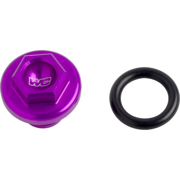 Works Connection Oil Fill Plug - Purple - Honda 24-P079