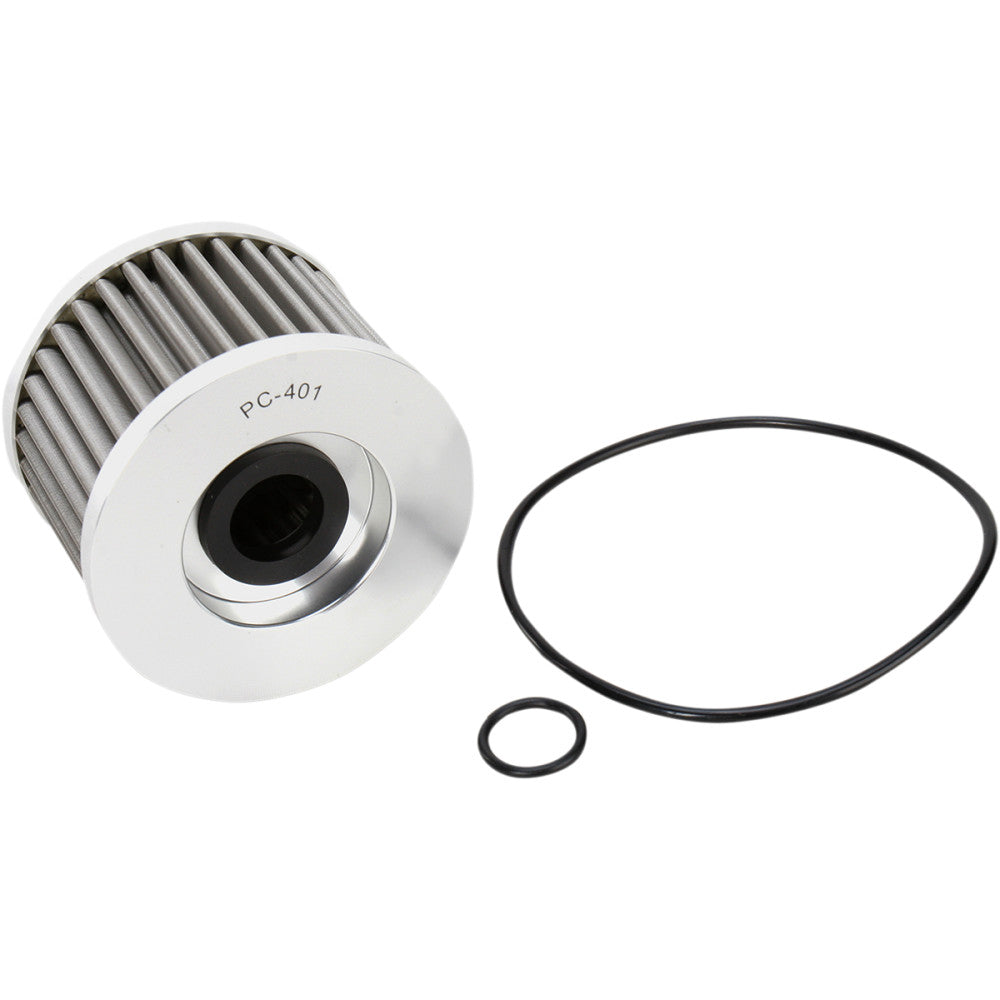 PC RACING Flo? Stainless Steel Oil Filter - Honda PC401