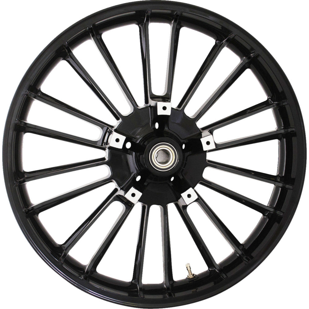 COASTAL MOTO Wheel - Atlantic 3D - Front - Dual Disc/with ABS - Black - 21x3.5 3D-ATL213SBABST