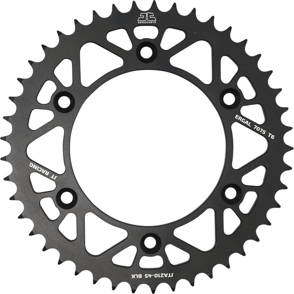 JT Sprockets Rear Sprocket - Honda - Black - 45 Tooth JTA210.45BLK