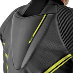 RST S1 D3O CE Leather Suit - Black/Grey/Fluro Yellow - XL