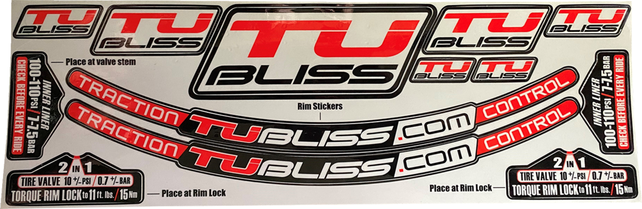 Tubliss Rim Sticker Kit SK1