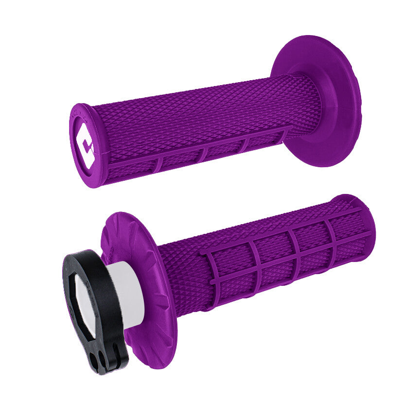 ODI MX V2 Lock-On Grips Purple Half Waffle