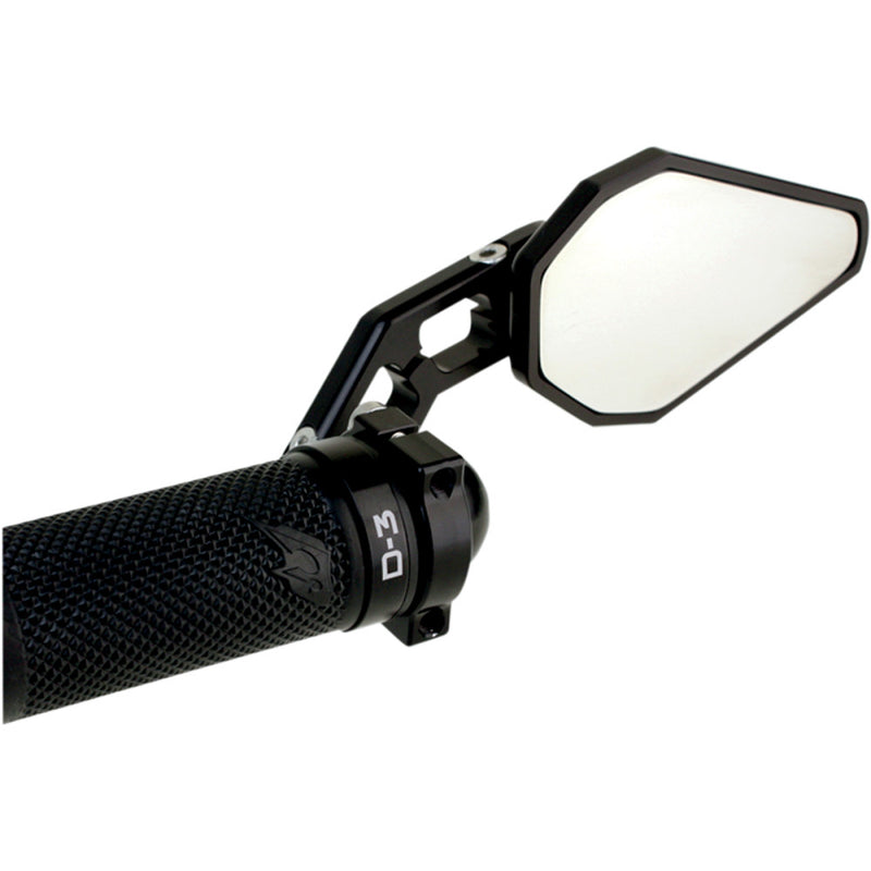 DRIVEN RACING Mirror - D-Axis - Side View - Hexagon - Black - Each DXM-BK