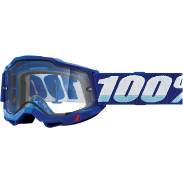 100% Accuri 2 Enduro Moto Blue Clear Lens by 100%