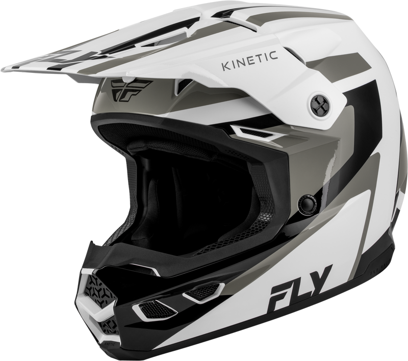 FLY Racing Kinetic Sync Helmet - White / Black / Grey