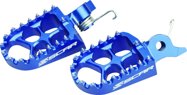 Scar Racing Evo Foot Pegs - Blue - Yamaha YZ/WR