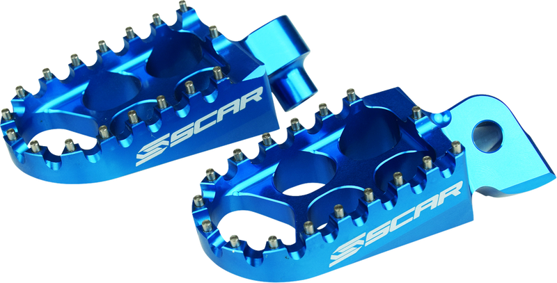Scar Racing Standard Foot Pegs - Blue - Yamaha YZ/WR/Tenere