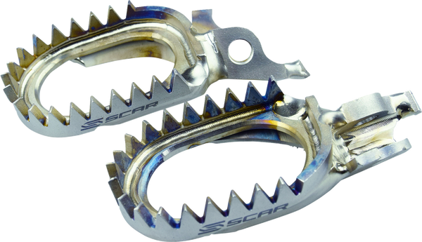 Scar Racing Anti-Mud Foot Pegs - Titanium - Kawasaki KX