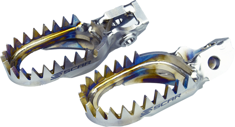 Scar Racing Anti-Mud Foot Pegs - Titanium - KTM/Husqvarna/Gas Gas