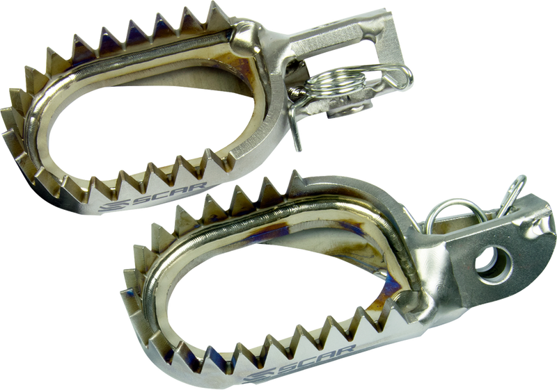 Scar Racing Anti-Mud Foot Pegs - Titanium - Beta RR/RX