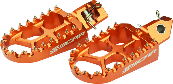 Scar Racing Evo Foot Pegs - Orange - Gas Gas/Husqvarna/KTM