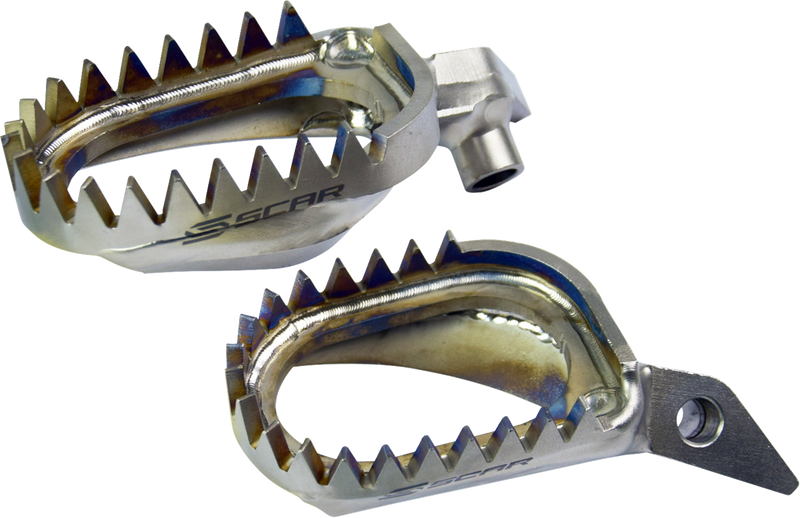 Scar Racing Anti-Mud Foot Pegs - Titanium - Ducati Desmo