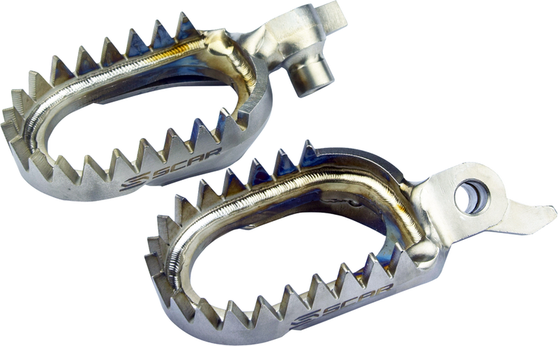 Scar Racing Anti-Mud Foot Pegs - Titanium - Yamaha WR/YZ
