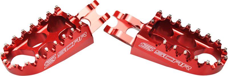 Scar Racing Standard Foot Pegs - Red - Honda/Kawasaki