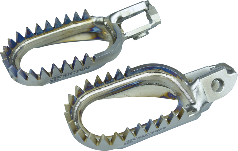 Scar Racing Anti-Mud Foot Pegs - Titanium - KTM/Husqvarna/Gas Gas