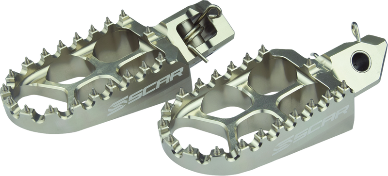 Scar Racing Evo Foot Pegs - Silver - Gas Gas/Husqvarna/KTM