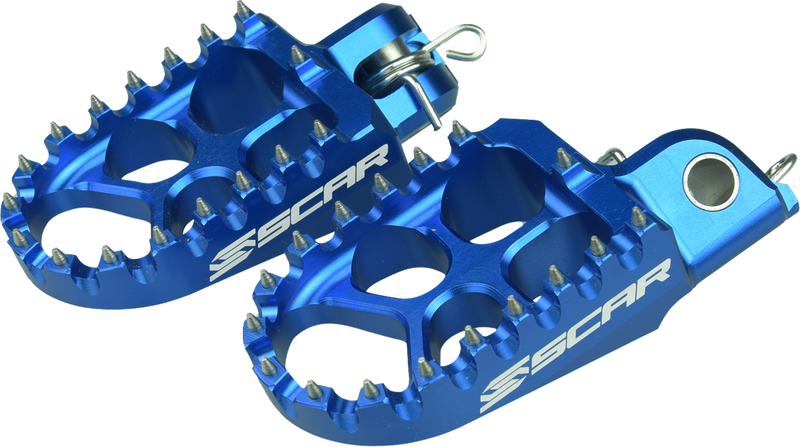 Scar Racing Evo Foot Pegs - Blue - Husqvarna/KTM