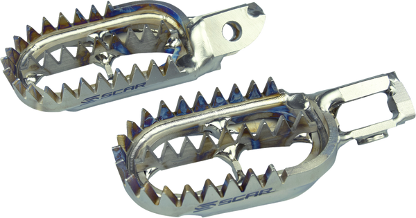 Scar Racing Anti-Mud Foot Pegs - Titanium - KTM/Husqvarna/Gas Gas