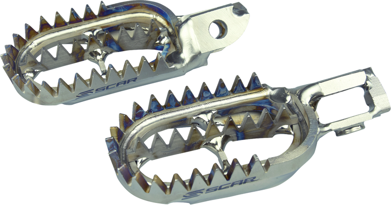 Scar Racing Anti-Mud Foot Pegs - Titanium - KTM/Husqvarna/Gas Gas