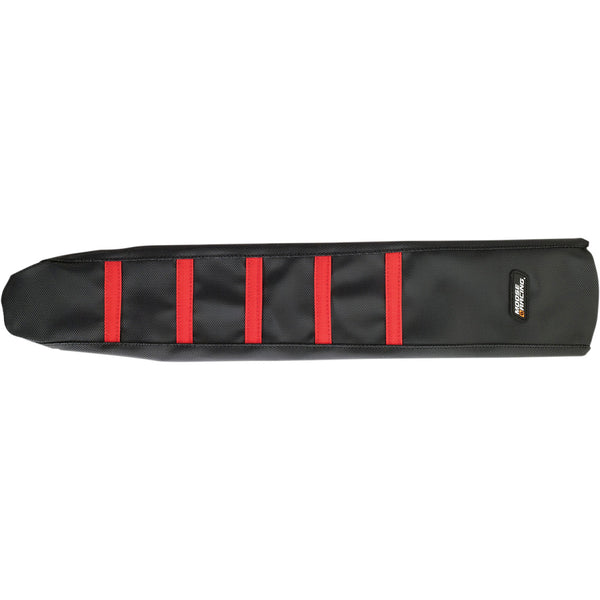 Moose Racing Ribbed Seat Cover - Black Cover/Red Ribs - Honda CRF25004-331RT