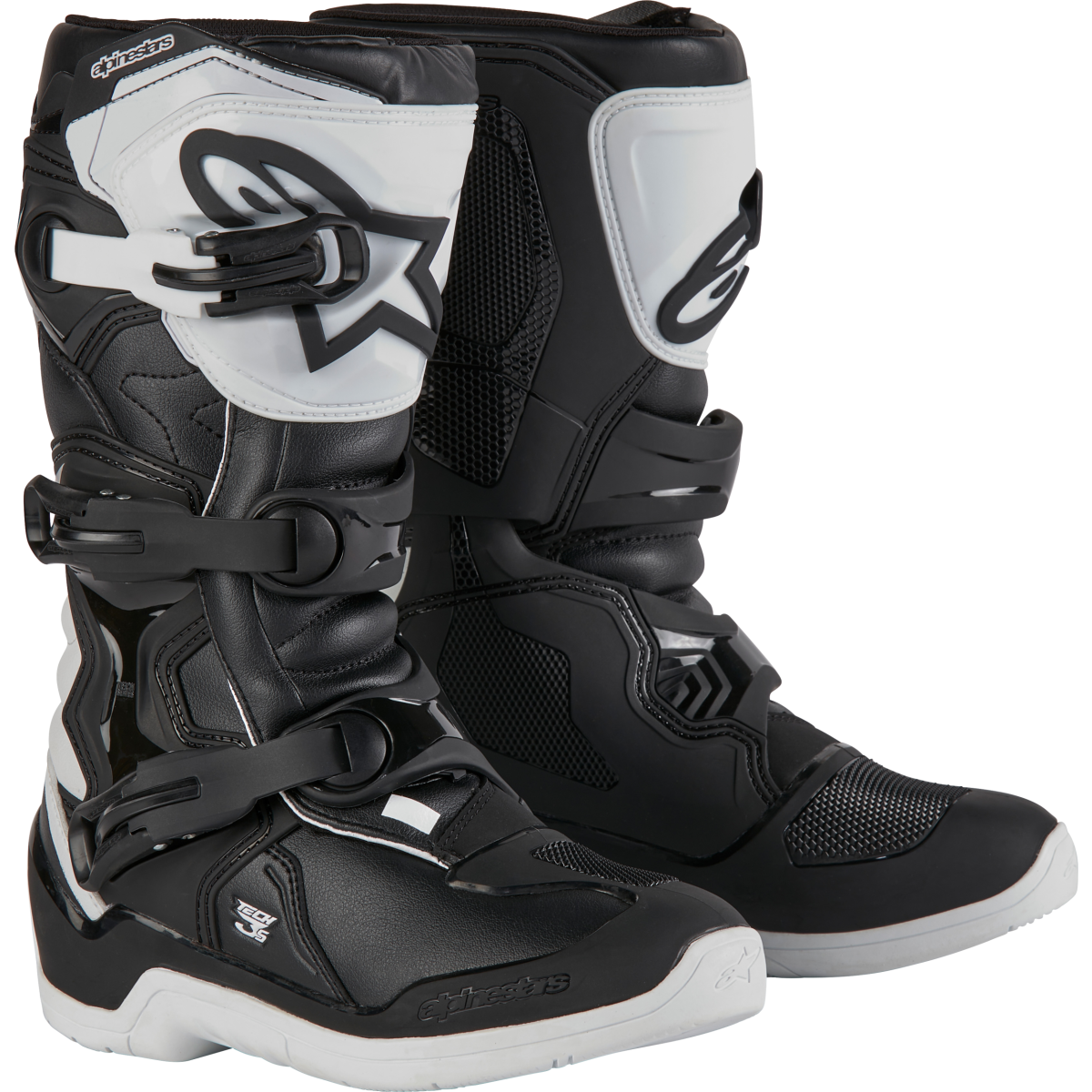 Alpinestars Tech 3S Youth Black/White - Size 3 by WPS