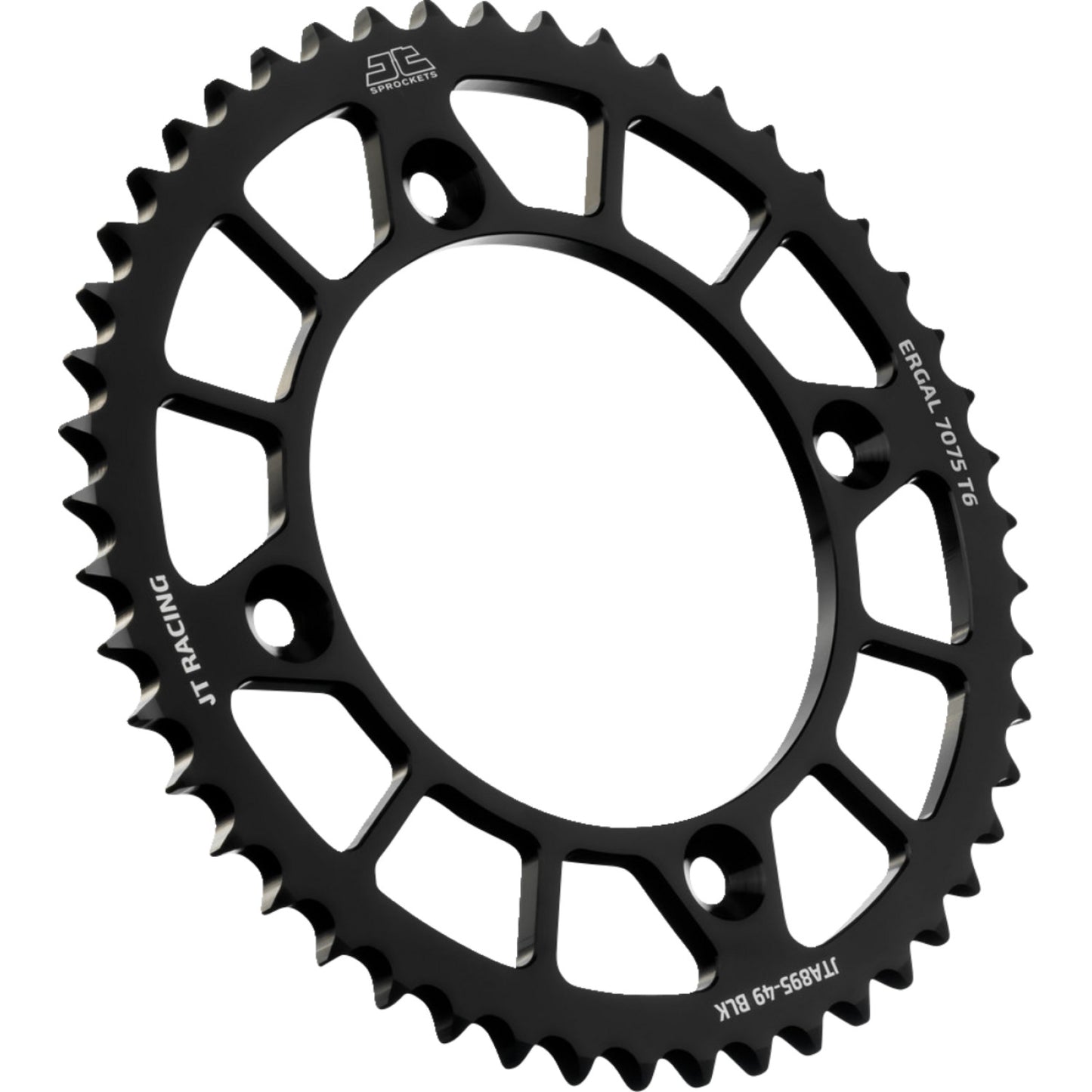 JT SPROCKETS Rear Sprocket - Black - 49 Tooth - Husqvarna/KTM JTA895.49BLK by JT Rear Sprockets   Aluminum/Alloy