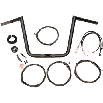 LA Choppers Handlebar and Cable Kit - 13" - Black LA-7312KT1-63B