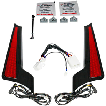 Custom Dynamics Fascia LED Light Panels - Black/Red CD-FASCIA-HD-RB