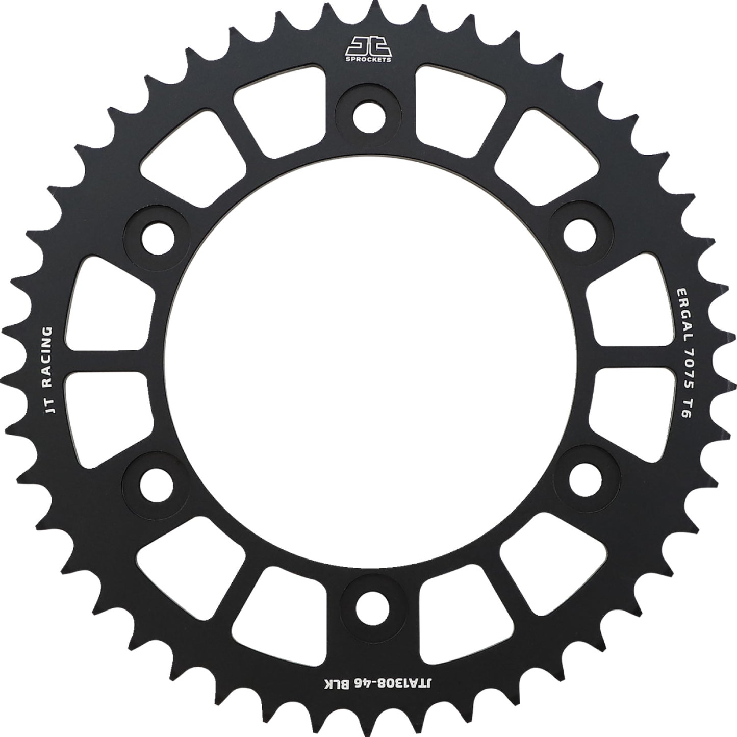 JT SPROCKETS Rear Sprocket - Honda - Black - 46 Tooth JTA1308.46BLK by JT Rear Sprockets   Aluminum/Alloy