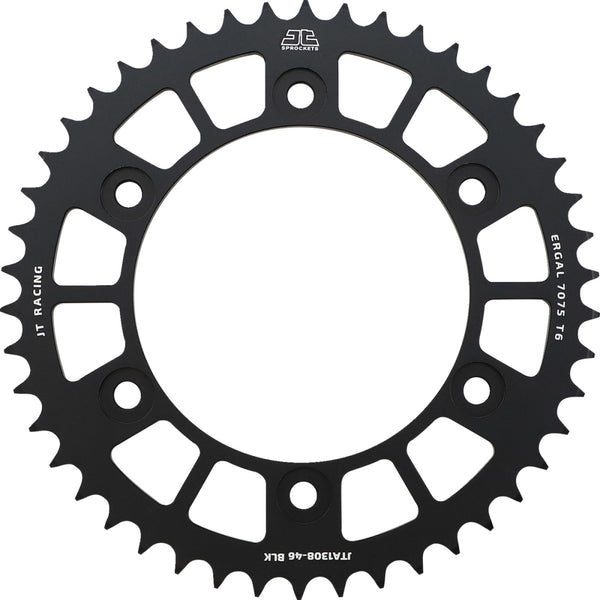 JT Sprockets Rear Sprocket - Honda - Black - 46 Tooth JTA1308.46BLK