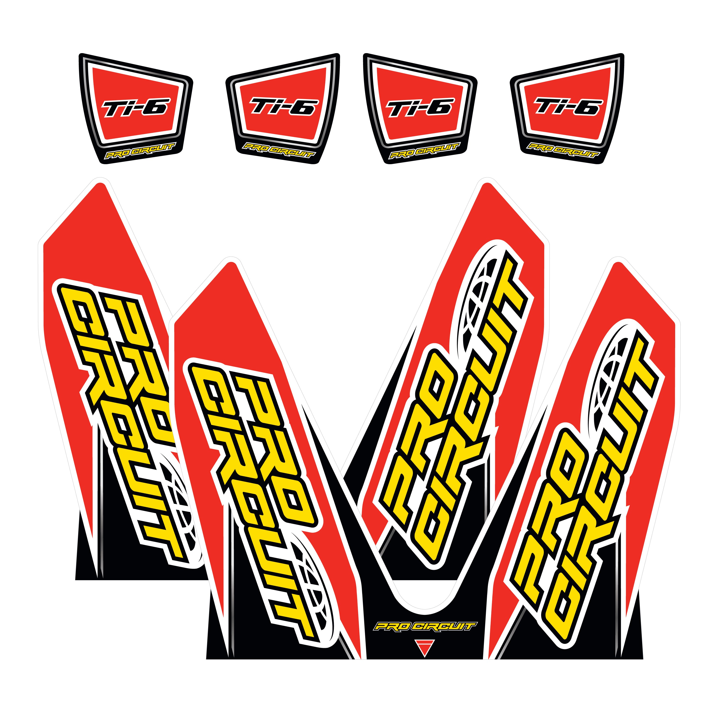 Ti 6 Wrap/End Cap Decals Replacement Muffler Stickers – SistersMoto