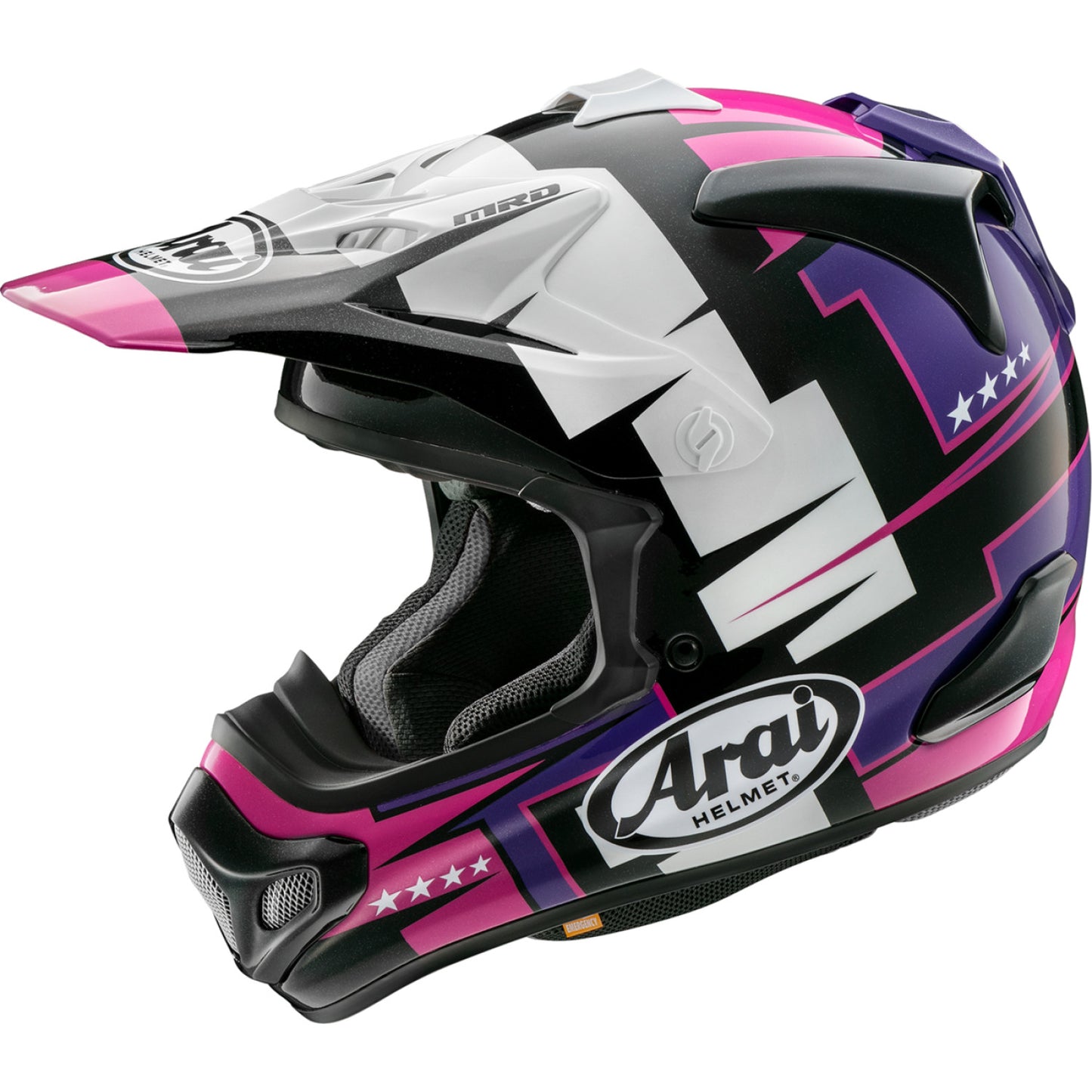 ARAI HELMETS VX-Pro4 Helmet - Battle - Purple - Medium 0110-8713 by Arai Helmets Offroad Full Face 1 Pc Adult Helmet