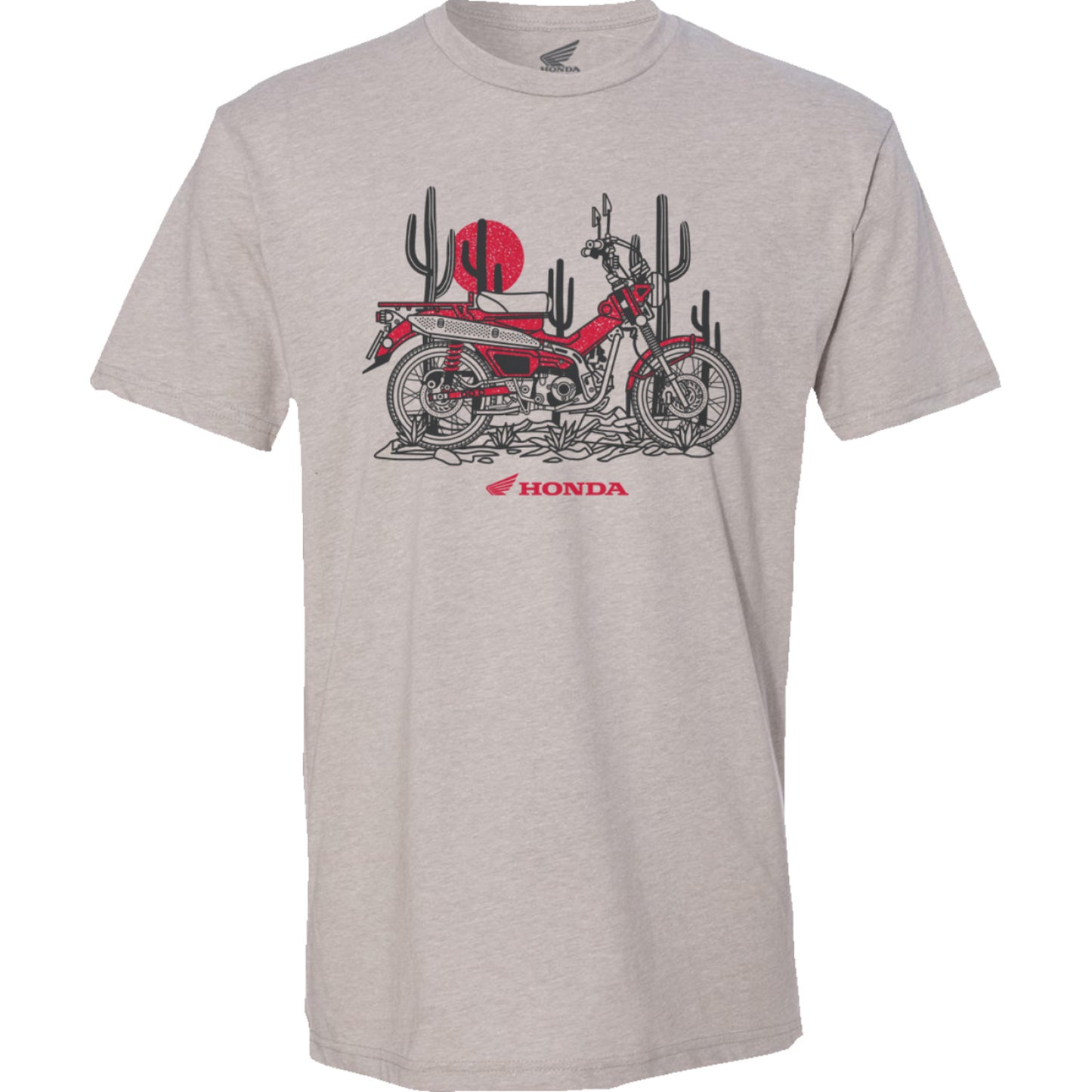 Honda Apparel Honda Trail 125 T-Shirt - Gray - Large NP21S-M2469-L | T Shirts Mens
