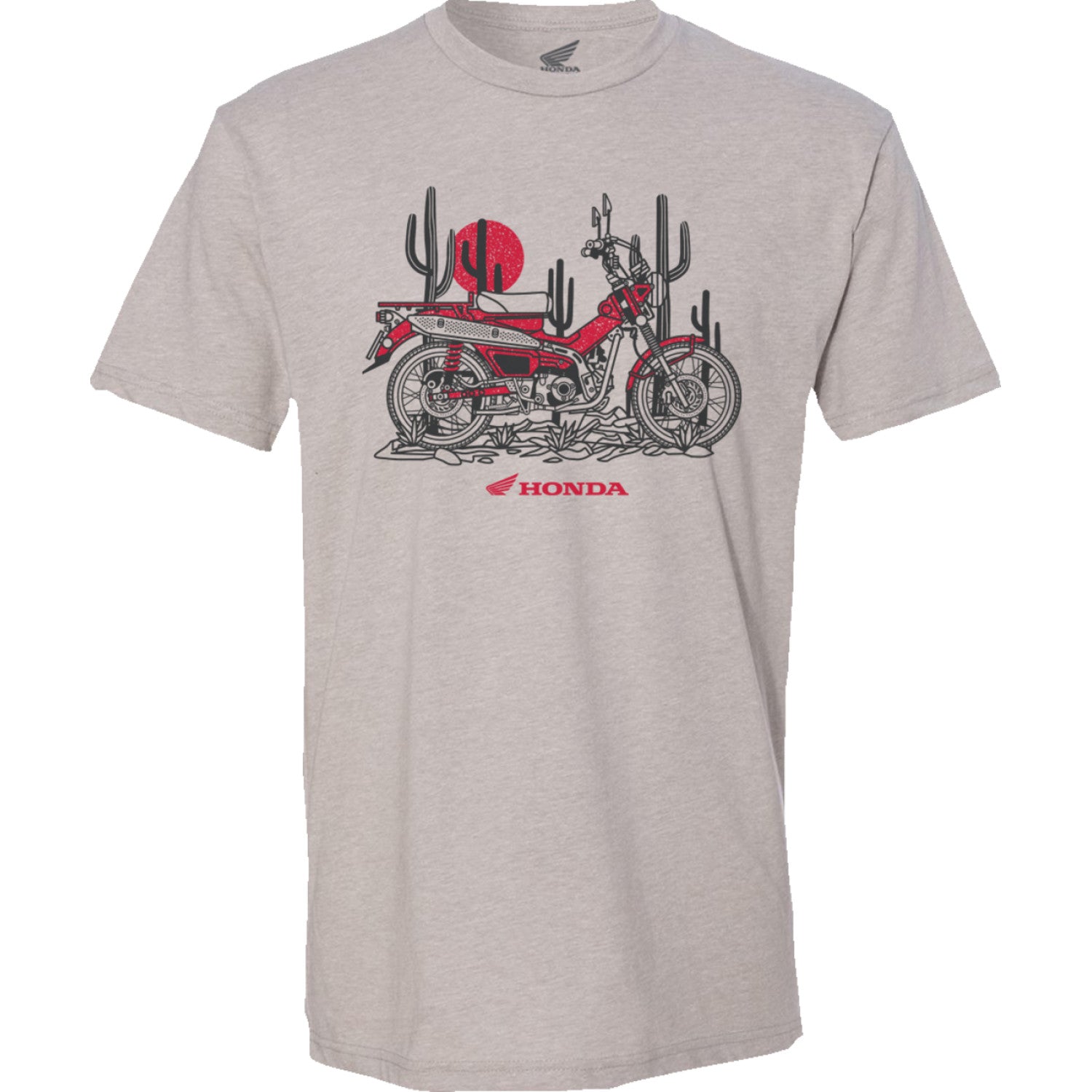 Honda Apparel Honda Trail 125 T-Shirt - Gray - Large NP21S-M2469-L | T Shirts Mens