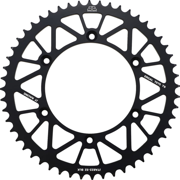 JT Sprockets Rear Sprocket - Black - 52 Tooth JTA822.52BLK