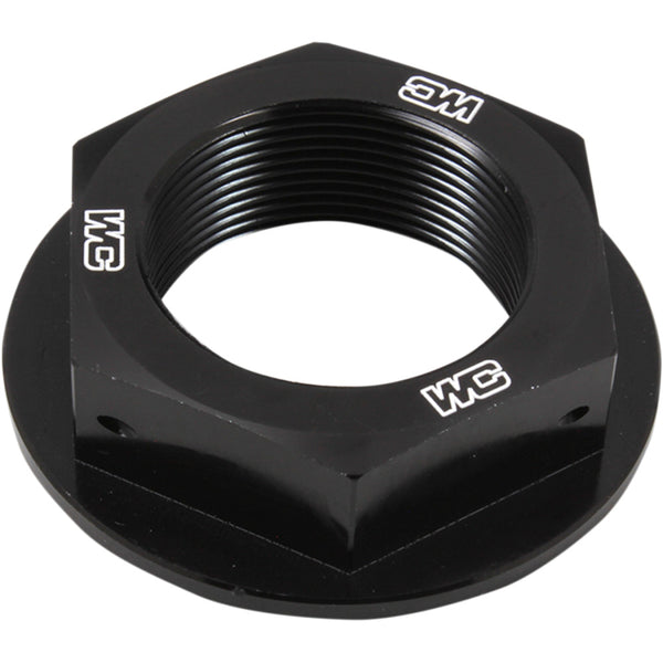 Works Connection Steering Stem Nut - Black - Yamaha 24-370