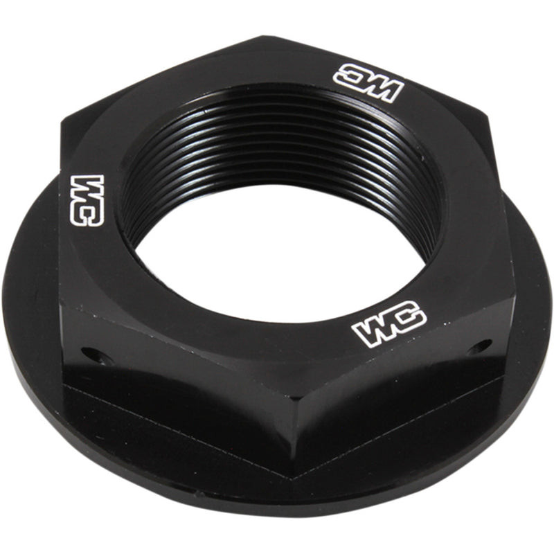 WORKS CONNECTION Steering Stem Nut - Black - Yamaha 24-370