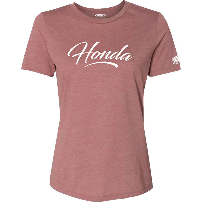 FACTORY EFFEX Women's Honda Script T-Shirt - Heather Mauve - XL 27-87346