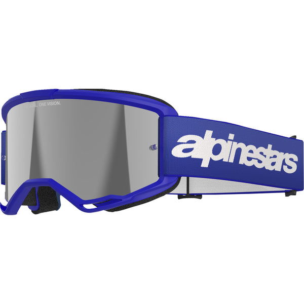 Alpinestars Vision 3 Goggle - Wordmark - Blue - Silver Mirror 5103225-7266