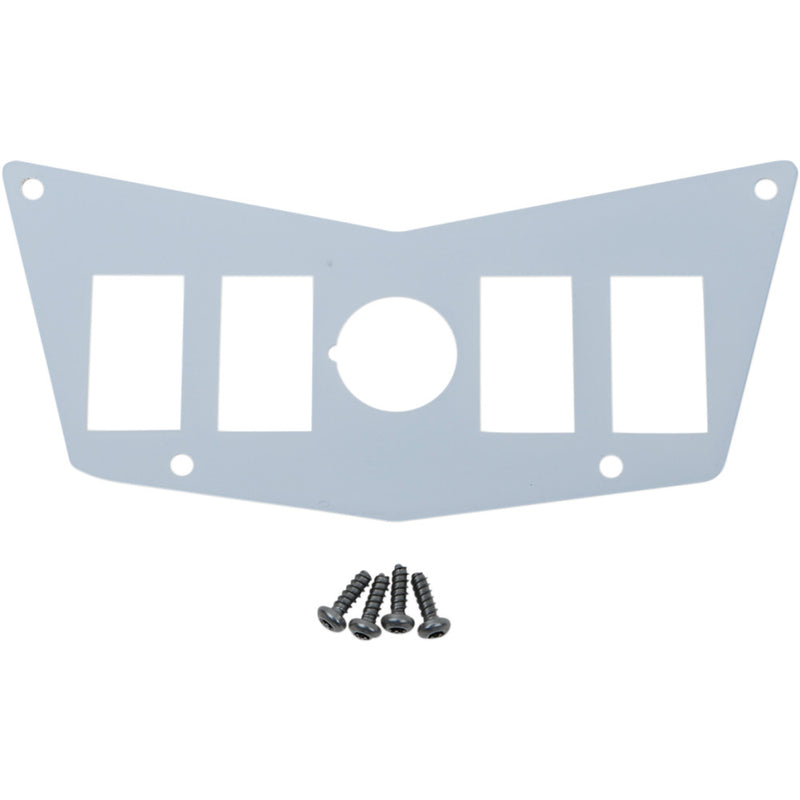 MOOSE OFFROAD Dash Plate - 4 Switch - White 100-4391-PU