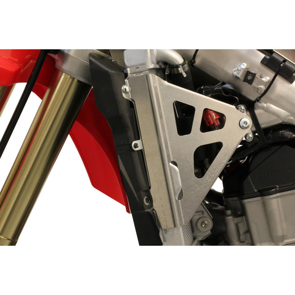 Works Connection Radiator Brace Set - Silver - Honda 18-708
