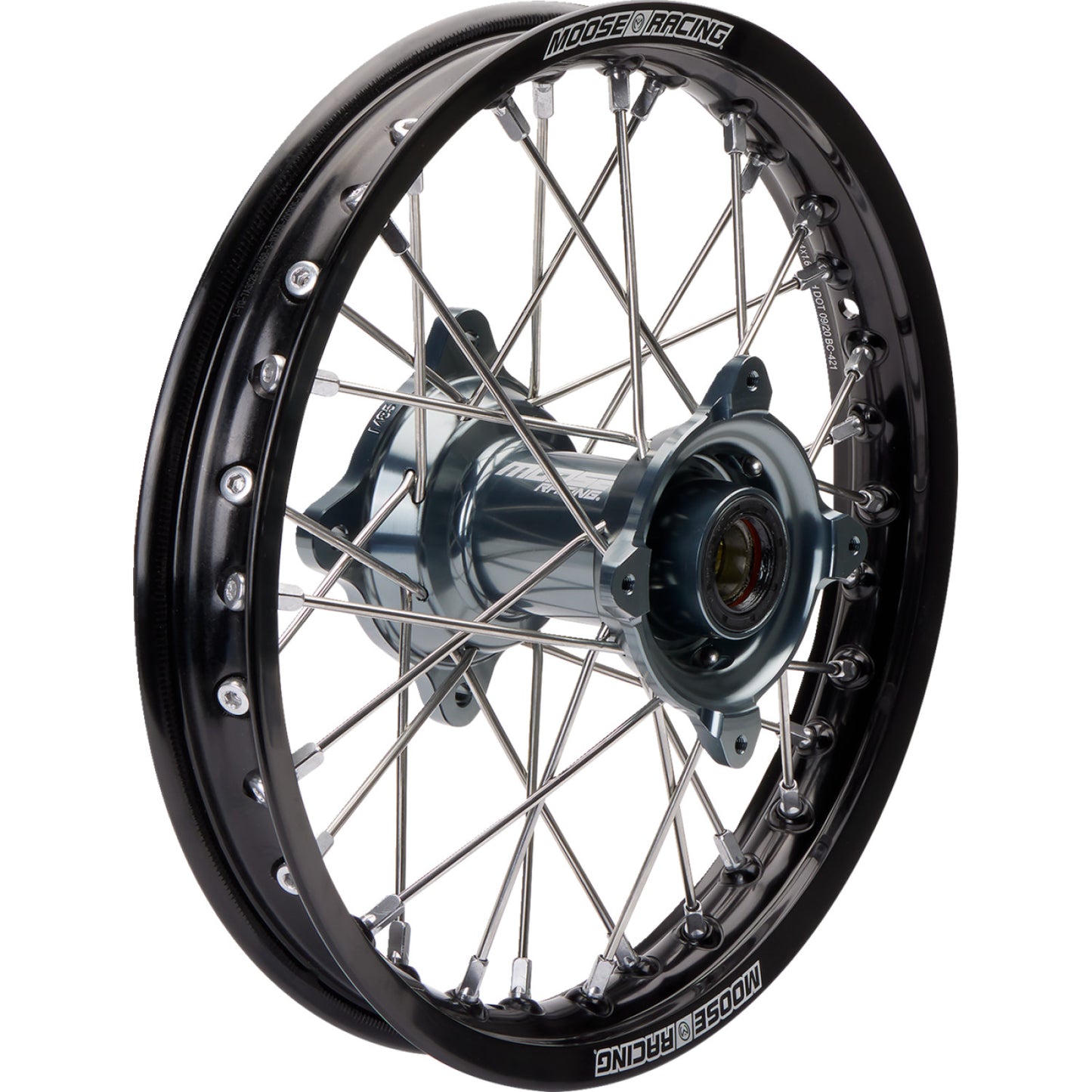 Moose Racing Wheel Assembly - SX-1 - Complete - Rear - Black Wheel/Gray Hub - 14x1.6 MR-16014-BKGY