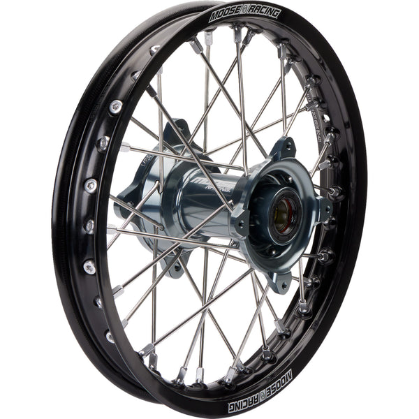 Moose Racing Wheel Assembly - SX-1 - Complete - Rear - Black Wheel/Gray Hub - 14x1.6 MR-16014-BKGY