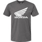 Honda Apparel Honda Wing T-Shirt - Heather/White - XL NP21S-M3016-XL | T Shirts Mens