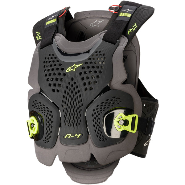 Alpinestars A-4 Max Chest Guard - Black/Anthracite/Yellow Fluo - XS/S 67015201155XS/S