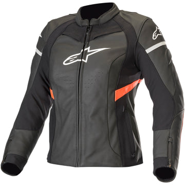 ALPINESTARS Stella Kira Leather Jacket - Black/Red - US 4 / EU 40 3112019-1030-40