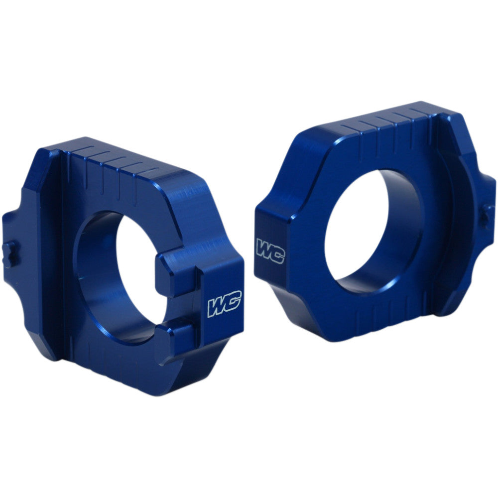 WORKS CONNECTION Elite Axle Block - Blue - Yamaha 17-265