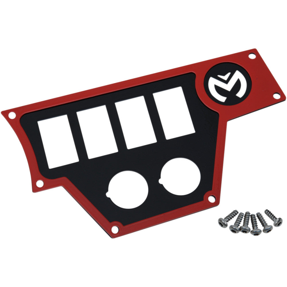 MOOSE OFFROAD Dash Plate - Large - Right - Red 100-4373-PU